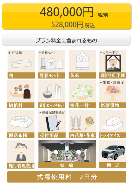 札幌　直葬・家族葬のファミリーホール白石：オリジナル家族葬48：プラン詳細