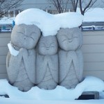 雪かぶる地蔵さん